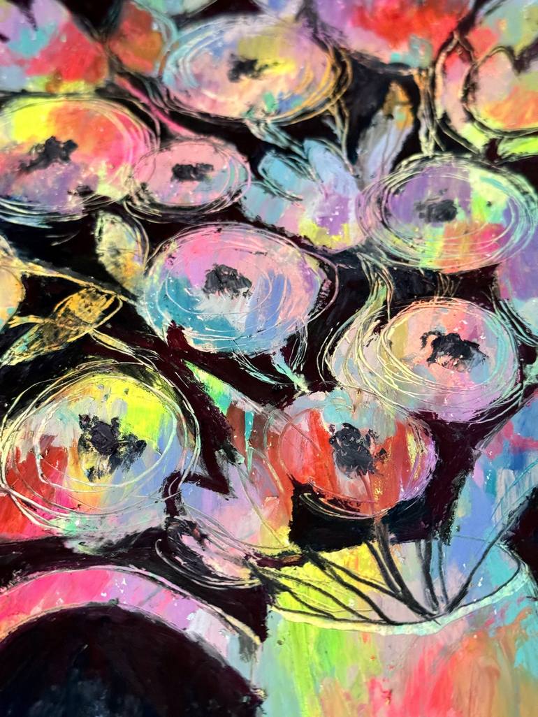 Original Expressionism Floral Painting by Julia Suptel