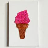 Strawberry soft serve with sprinkles by Jovanitha Le Long