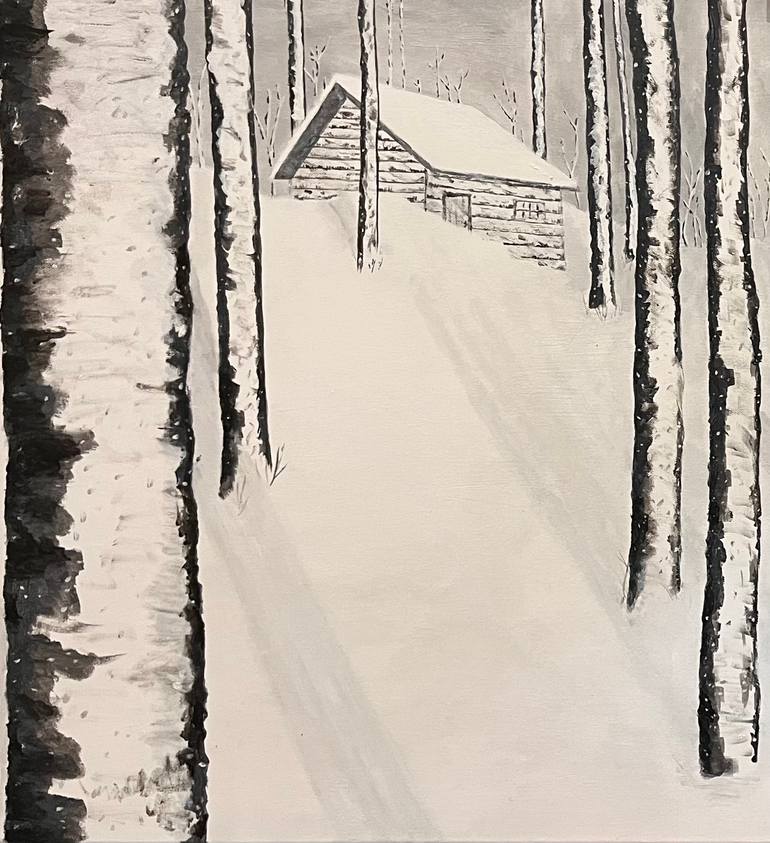 Original Black & White Landscape Painting by Patrick Long