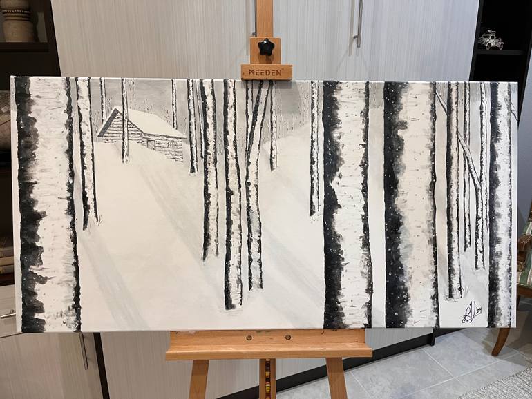 Original Black & White Landscape Painting by Patrick Long