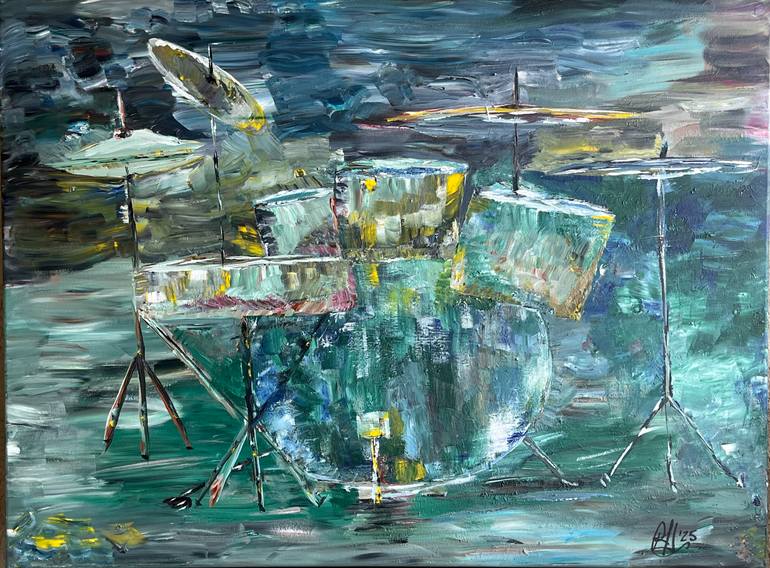 Original Abstract Expressionism Music Painting by Patrick Long