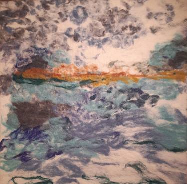 Original Seascape Mixed Media by Roelie Bosselaar