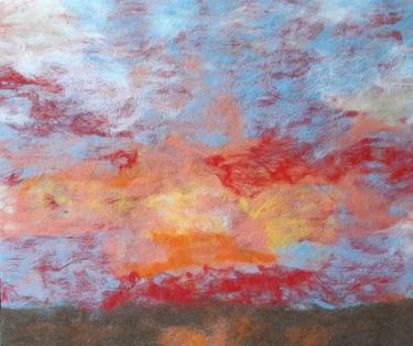 Original Abstract Expressionism Landscape Mixed Media by Roelie Bosselaar