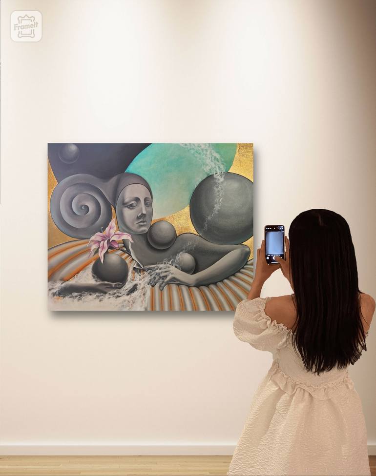 Original Symbolism Classical Mythology Painting by Anna Khora