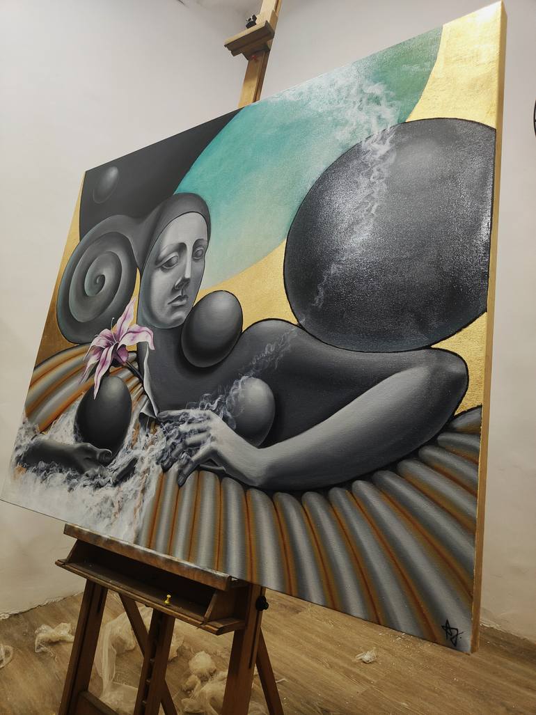 Original Symbolism Classical Mythology Painting by Anna Khora