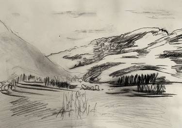 Original Folk Landscape Drawings by Agata Sobczak