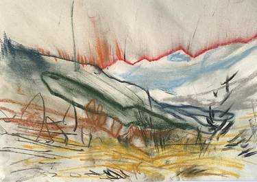 Original Expressionism Landscape Drawings by Agata Sobczak