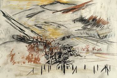 Original Expressionism Landscape Drawings by Agata Sobczak