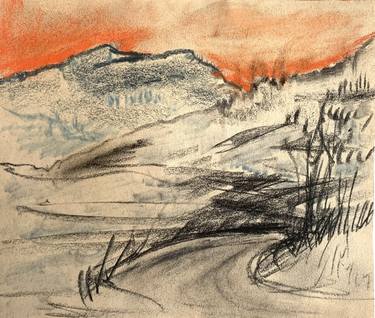 Original Expressionism Landscape Drawings by Agata Sobczak