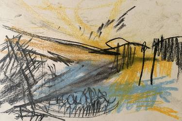 Original Expressionism Landscape Drawings by Agata Sobczak