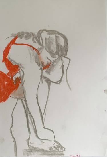 Original Fine Art Women Drawings by Agata Sobczak