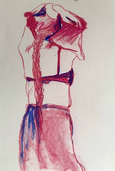 Original Fine Art Women Drawings by Agata Sobczak