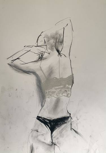 Original Fine Art Body Drawings by Agata Sobczak