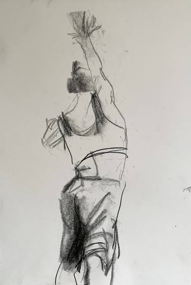 Original Expressionism Body Drawings by Agata Sobczak