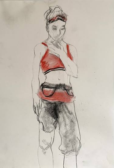 Original Fine Art Women Drawings by Agata Sobczak