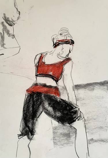 Original Fine Art Women Drawings by Agata Sobczak
