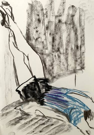 Original Fine Art Body Drawings by Agata Sobczak