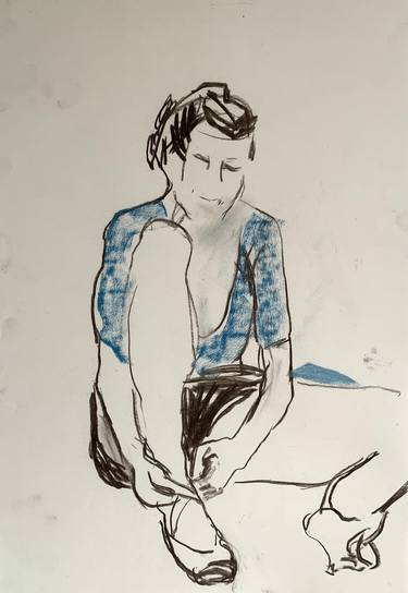 Original Fine Art Women Drawings by Agata Sobczak