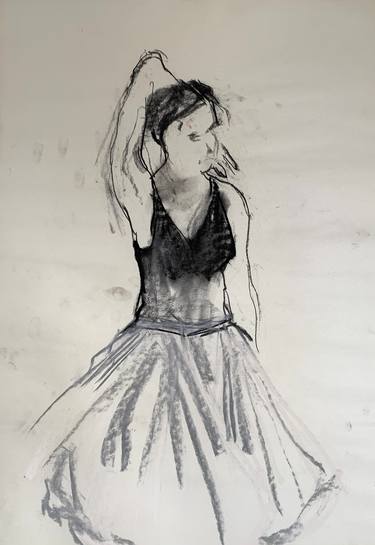 Original Fine Art Women Drawings by Agata Sobczak