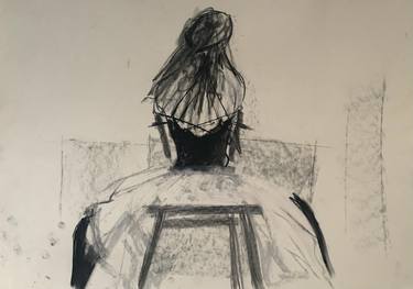 Original Fine Art Women Drawings by Agata Sobczak