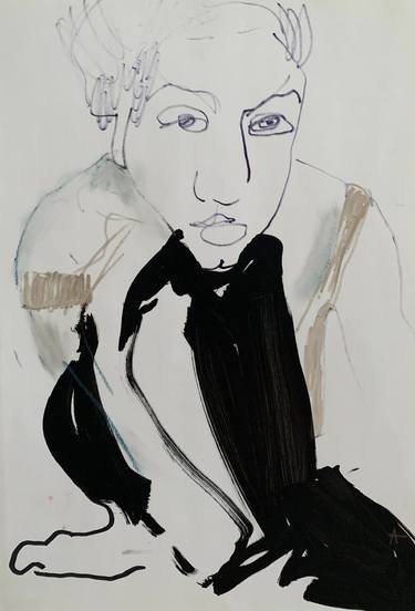 Original Portraiture Portrait Drawings by Agata Sobczak