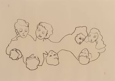 Original Conceptual People Drawings by Agata Sobczak
