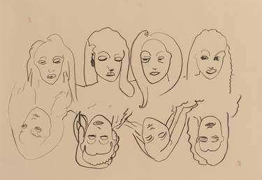 Original Conceptual Women Drawings by Agata Sobczak