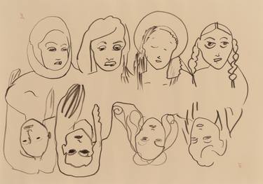 Original Conceptual Women Drawings by Agata Sobczak