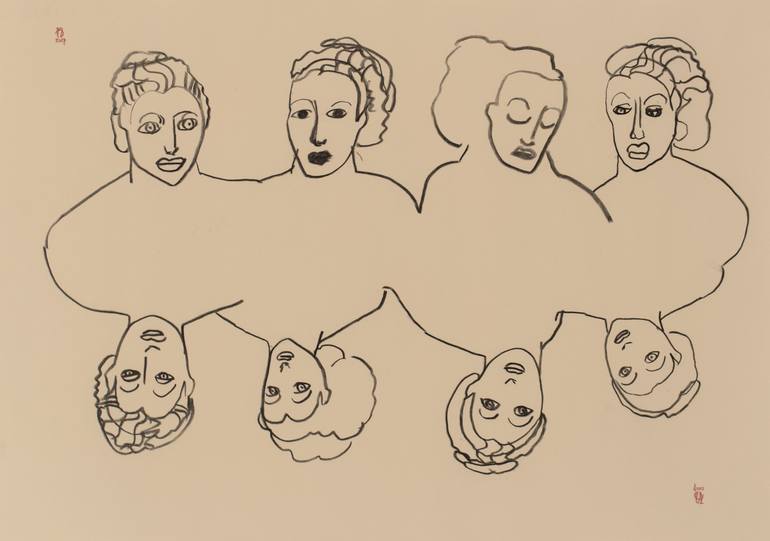 Original Women Drawing by Agata Sobczak