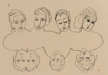 Print of Conceptual Portrait Drawings by Agata Sobczak