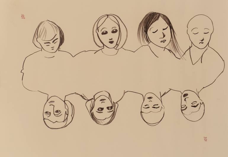 Original Portrait Drawing by Agata Sobczak