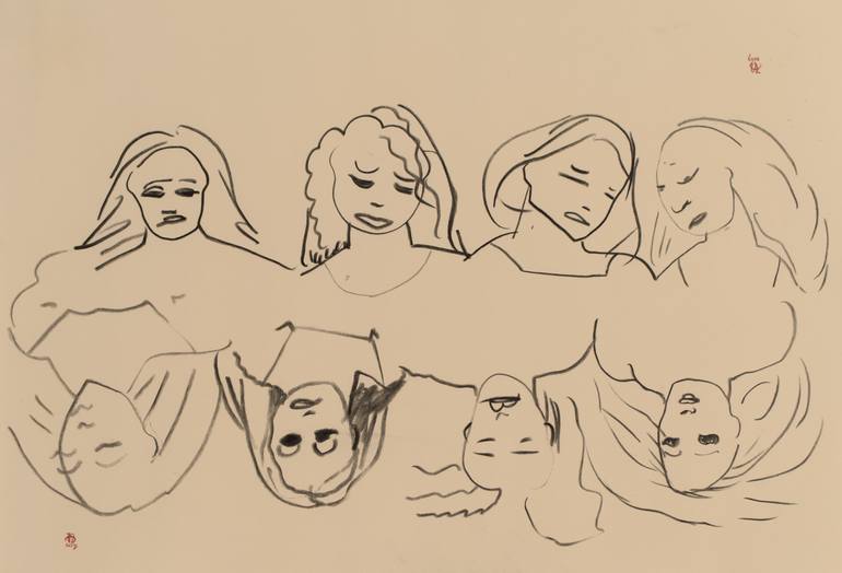 Original Conceptual Women Drawing by Agata Sobczak