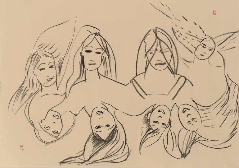 Original Women Drawing by Agata Sobczak