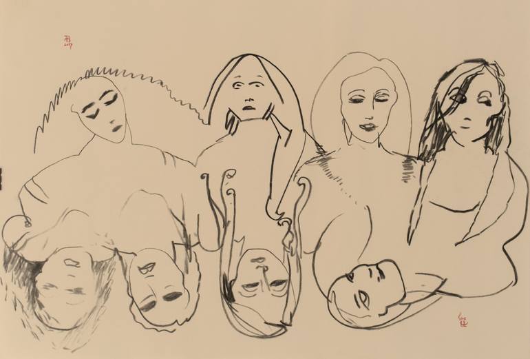 Original Minimalism Women Drawing by Agata Sobczak