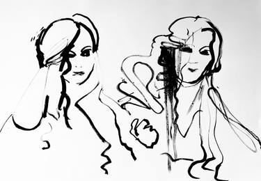 Original Minimalism Women Drawings by Agata Sobczak
