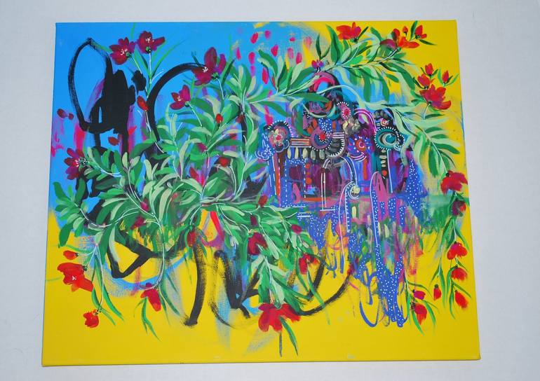 Original Abstract Floral Painting by Aasiri Wickremage