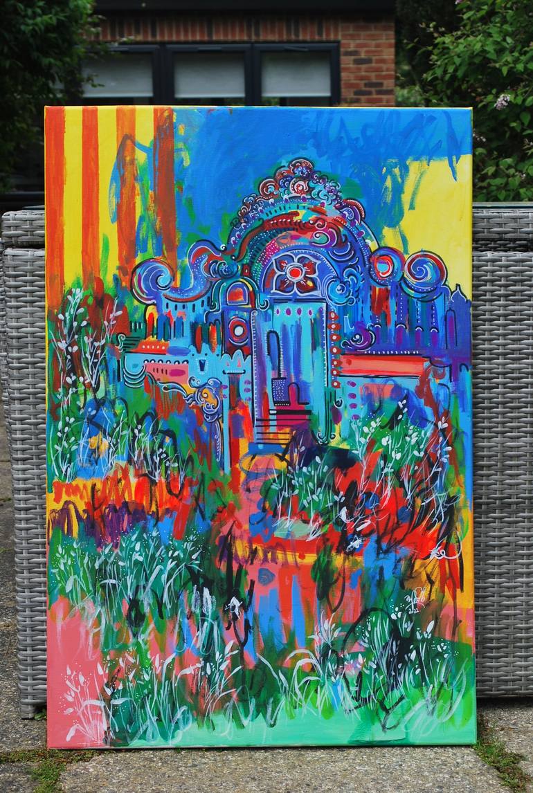 Original Abstract Expressionism Architecture Painting by Aasiri Wickremage