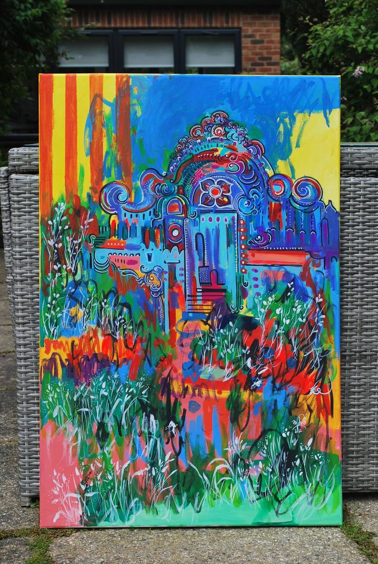 Original Abstract Expressionism Architecture Painting by Aasiri Wickremage