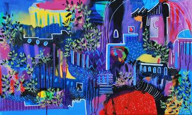 Original Abstract Garden Paintings by Aasiri Wickremage