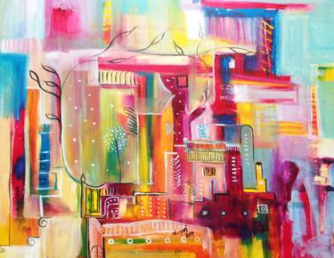 Original Abstract Landscape Paintings by Aasiri Wickremage