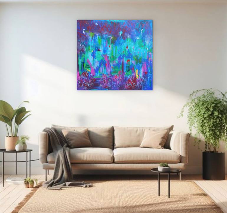 Original Abstract Expressionism Abstract Painting by Aasiri Wickremage