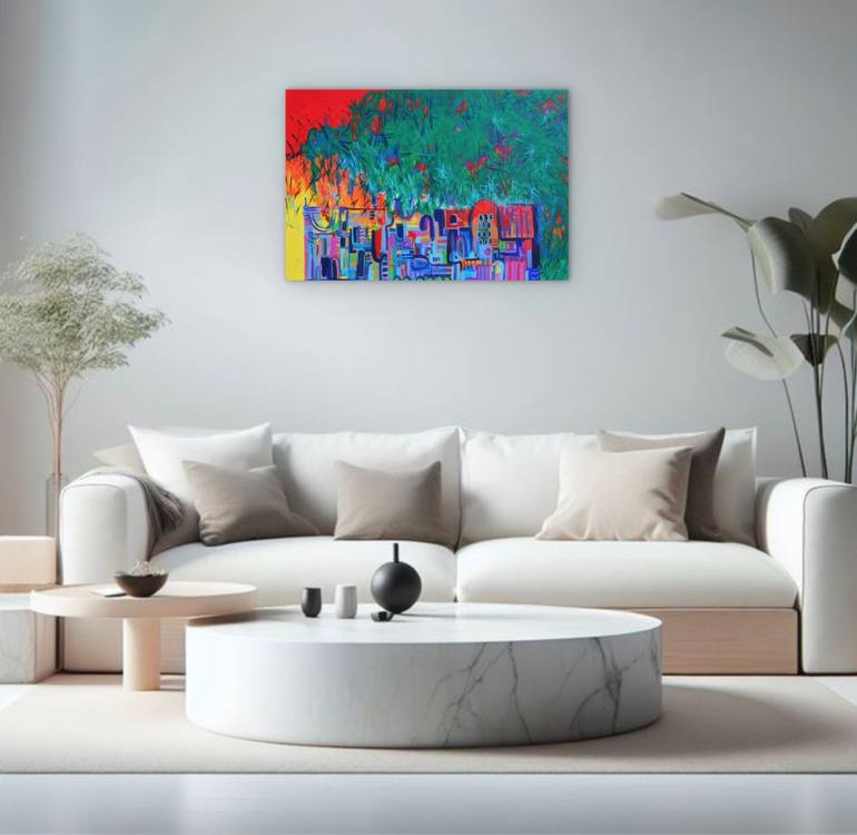 Original Abstract Expressionism Abstract Painting by Aasiri Wickremage
