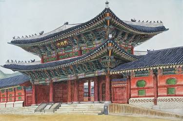 Original Architecture Paintings by Ria Kang