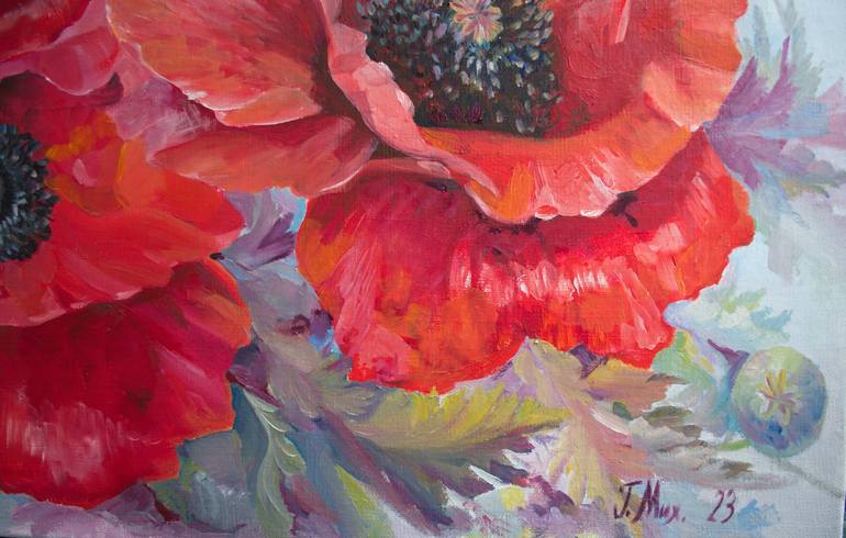 Original Floral Painting by Galyna Mykhaylyuk