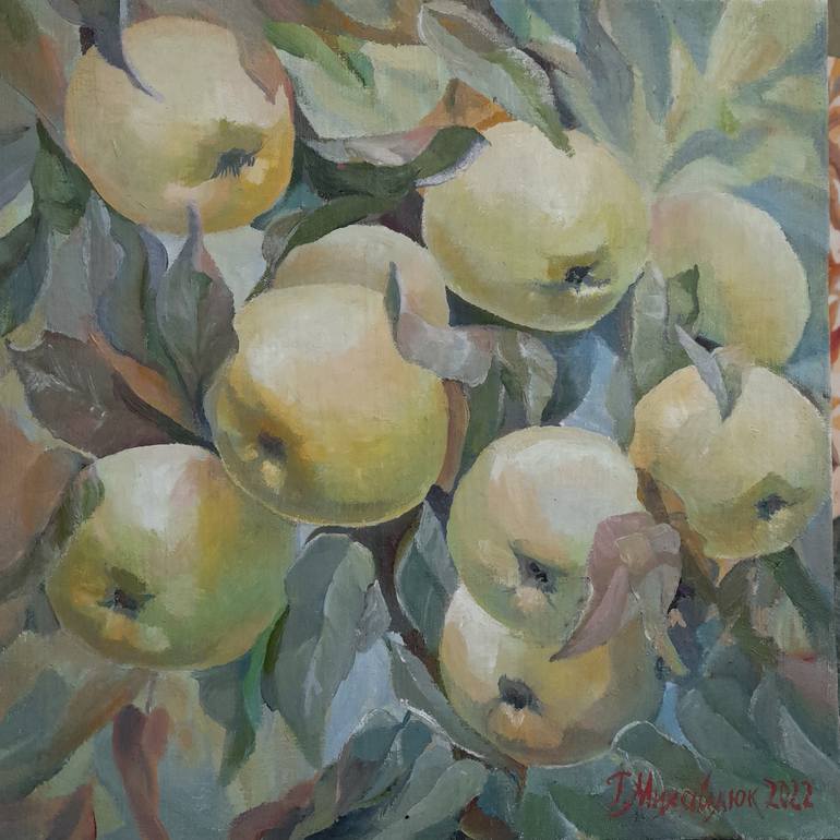 Original Realism Garden Painting by Galyna Mykhaylyuk