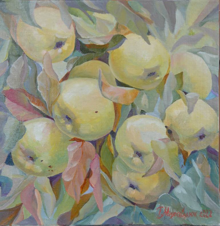 Original Realism Garden Painting by Galyna Mykhaylyuk
