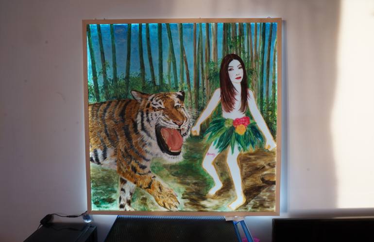 Original Contemporary Animal Painting by Jomay Tam