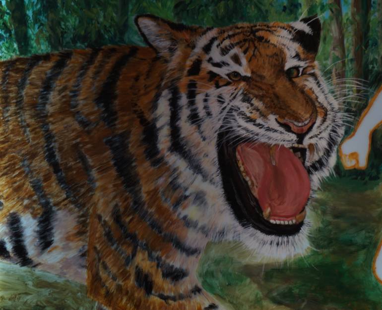 Original Contemporary Animal Painting by Jomay Tam