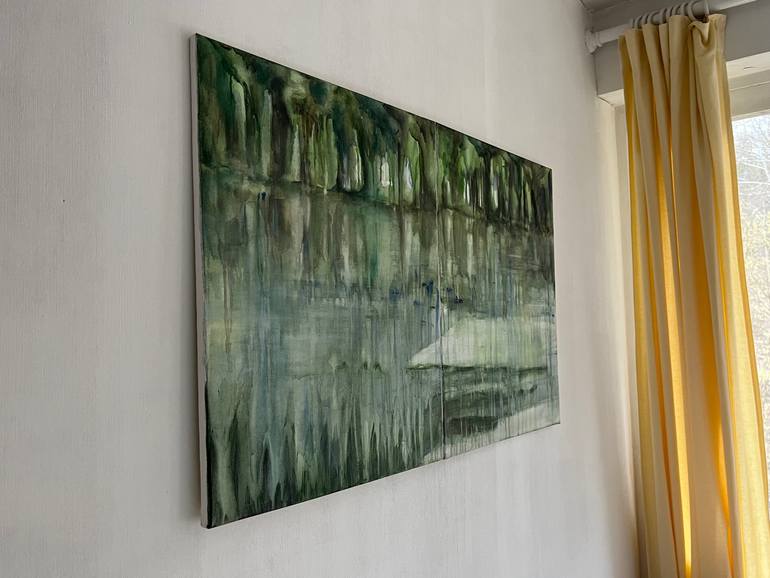Original Abstract Landscape Painting by Isabelle Courtois Lacoste