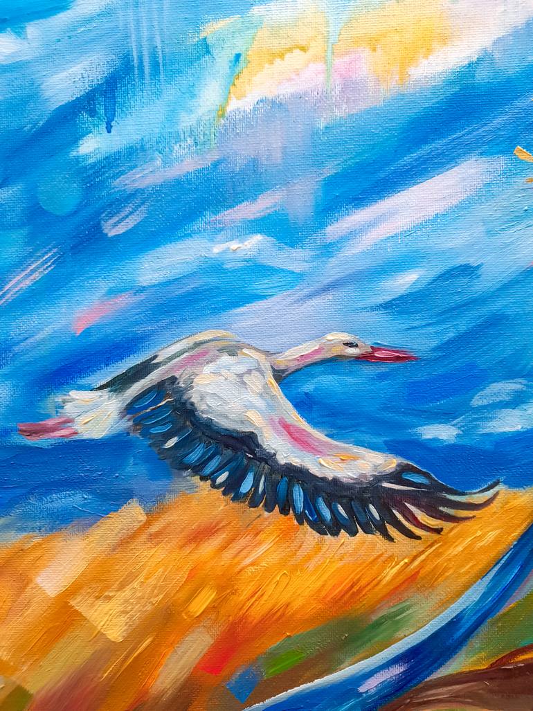 Original Abstract Politics Painting by Alexandra Lebedenkova